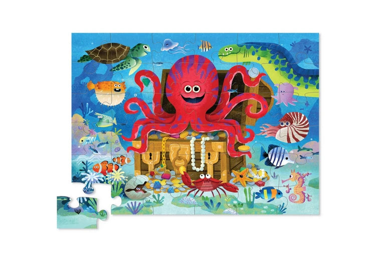 Crocodile Creek 36pc Floor Puzzle - Octopus Treasure