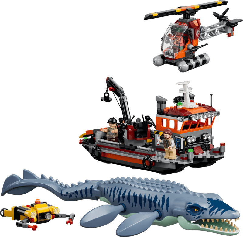 Lego Jurassic Mosasaurus Dinosaur Boat Attack 77983