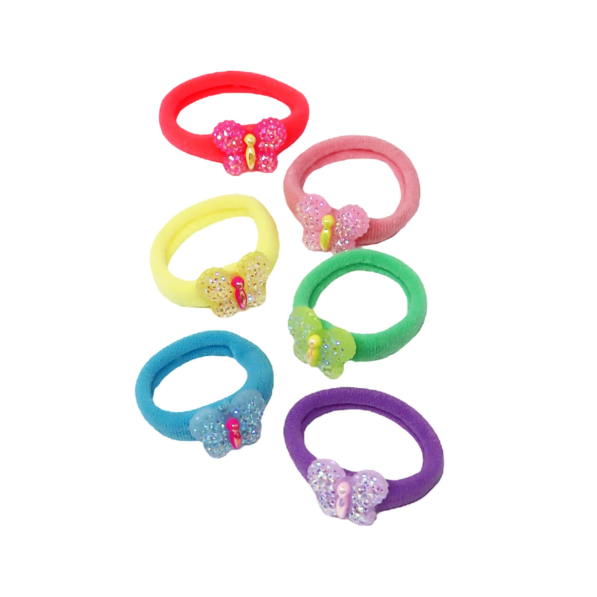 PP Sparkle Butterfly Hair Elastics