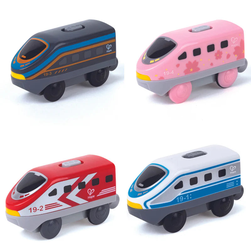 Hape Battery Powered Inter-city Loco 4 Pack