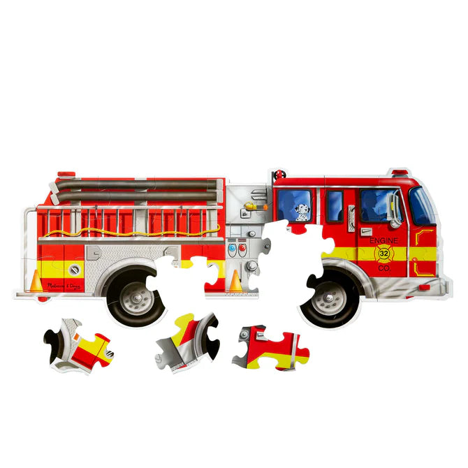 MD Giant Fire Truck Floor Puzzle 24pc