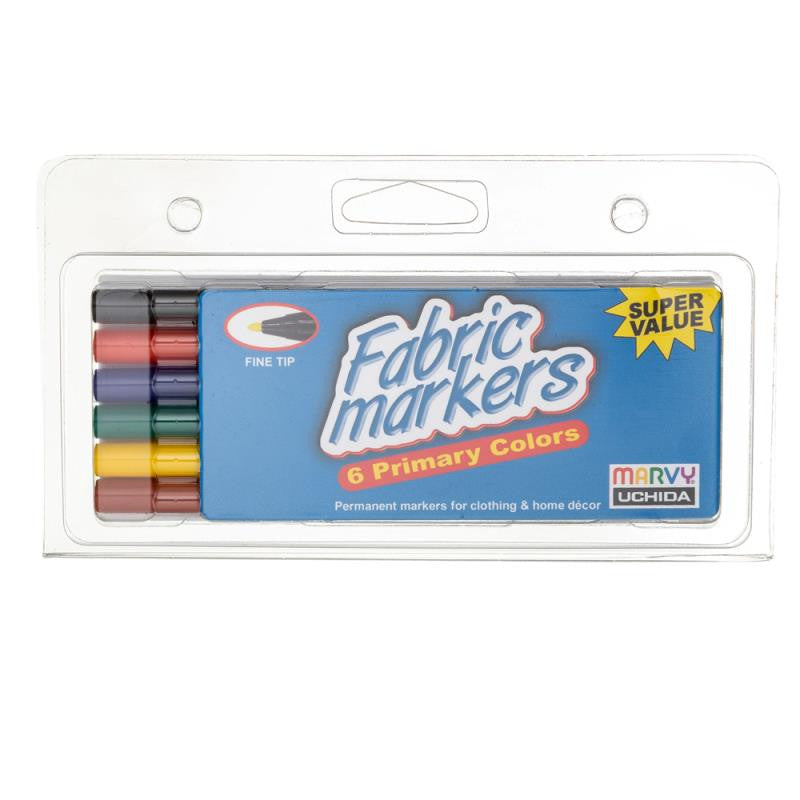 Marvy Fabric Marker Primary 6pk