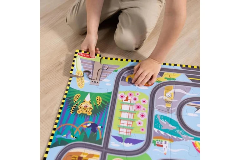 MD Race Around the World Tracks Floor Puzzle