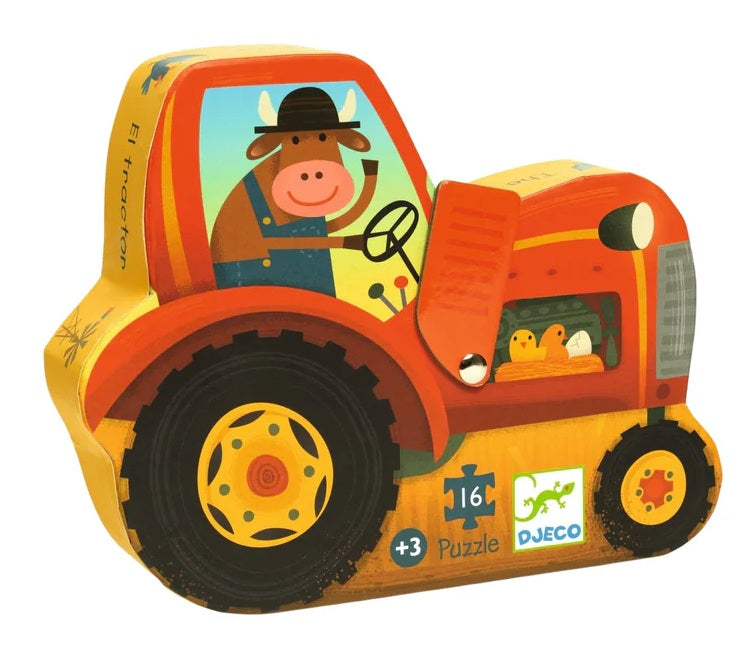 Djeco The Tractor Puzzle 16pc