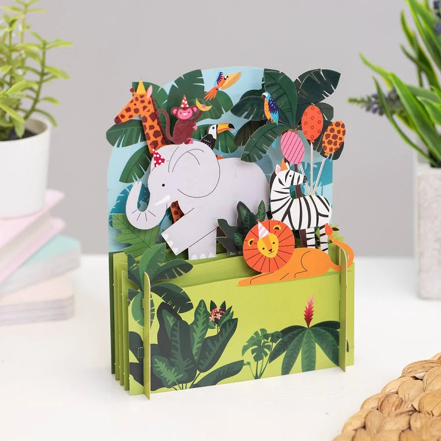 Animals Jungle Pop Up Card