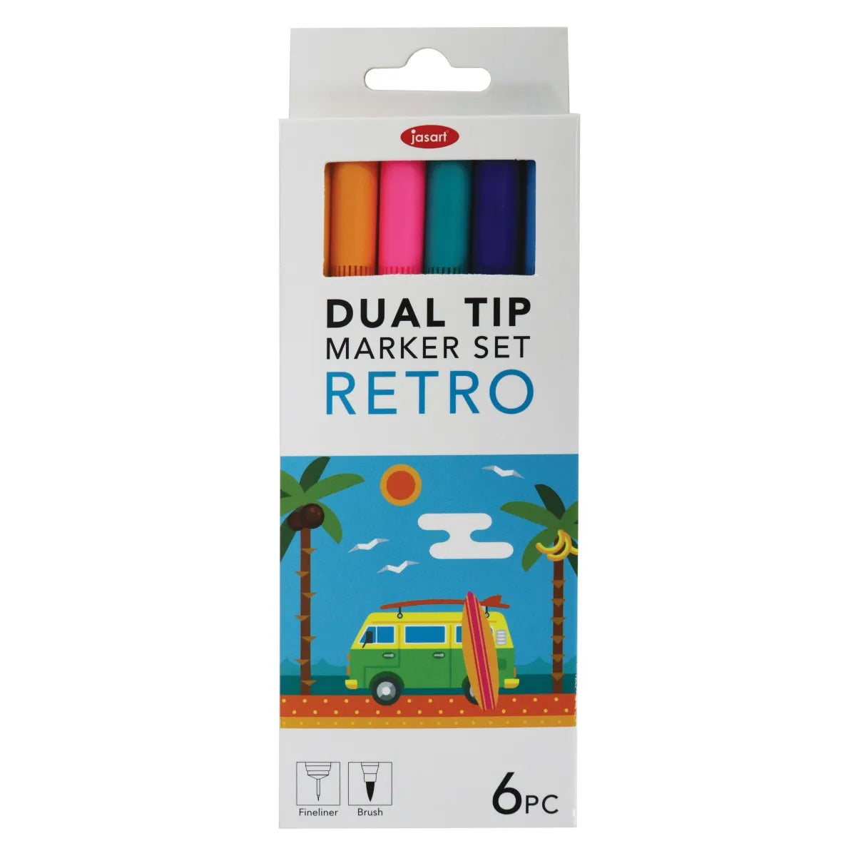 Jasart Dual Nib Fineliner Retro (8233039528135)