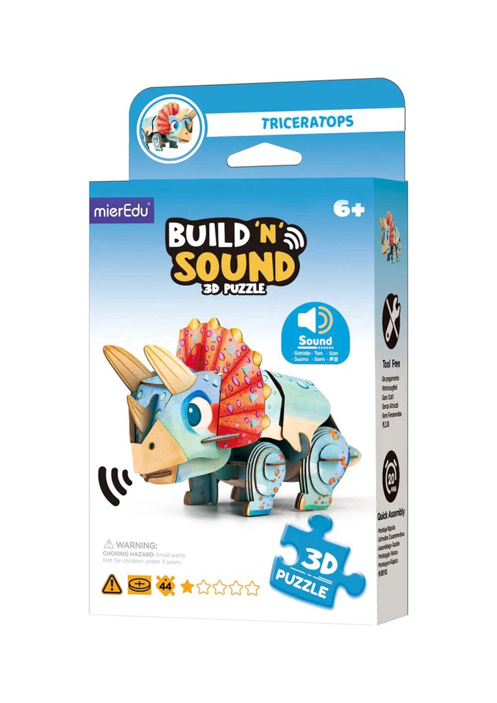 Build n Sound 3D Puzzle Triceratops (8216362746055)