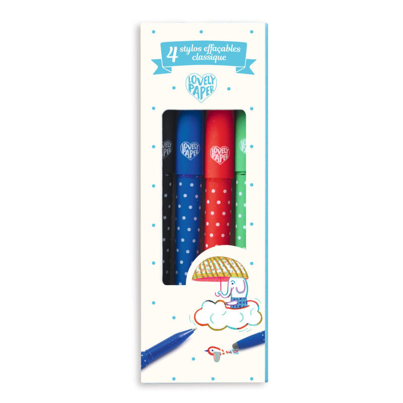 Djeco 4 Classic Erasable Pens (8368483205319)