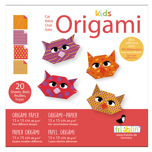 Origami Kids Cat 20 Sheets (8231722778823)