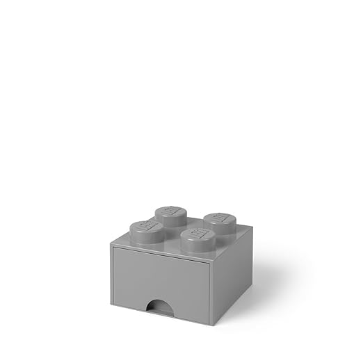 Lego Storage Drawer 4 Knobs Stone Grey (8190672699591)