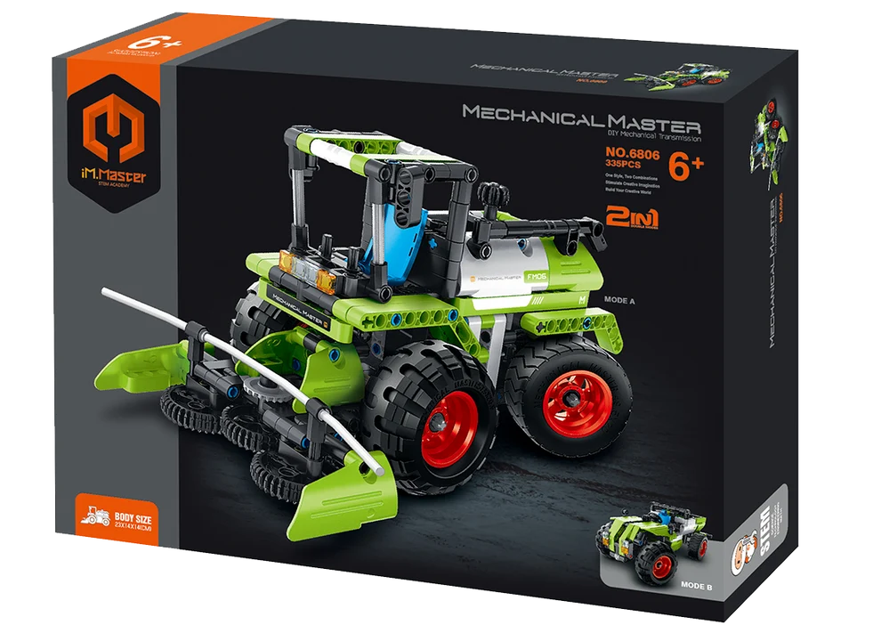 iM Master Mechanical 2 in 1 Farmer Harvester & Utility Vehicle - 336PCS