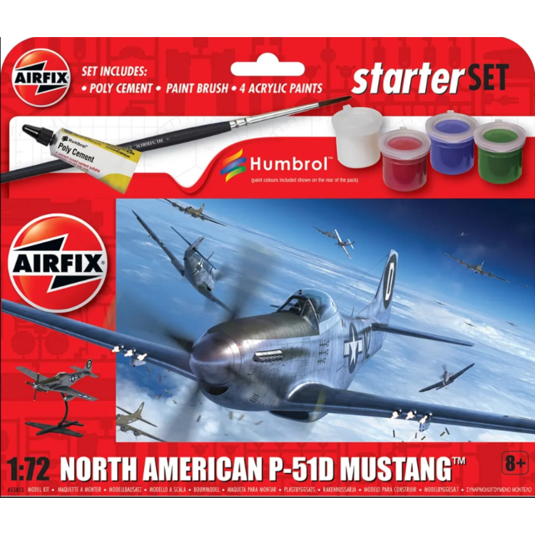 AFX Starter Set Mustang P-51D 1:72 (8226076754119)