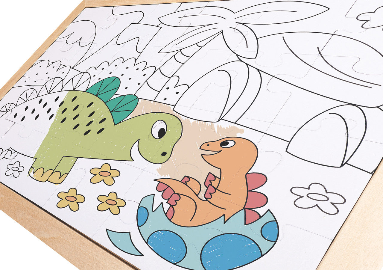 Hape Dinosaur Double Sided 24pc (7728429203655)