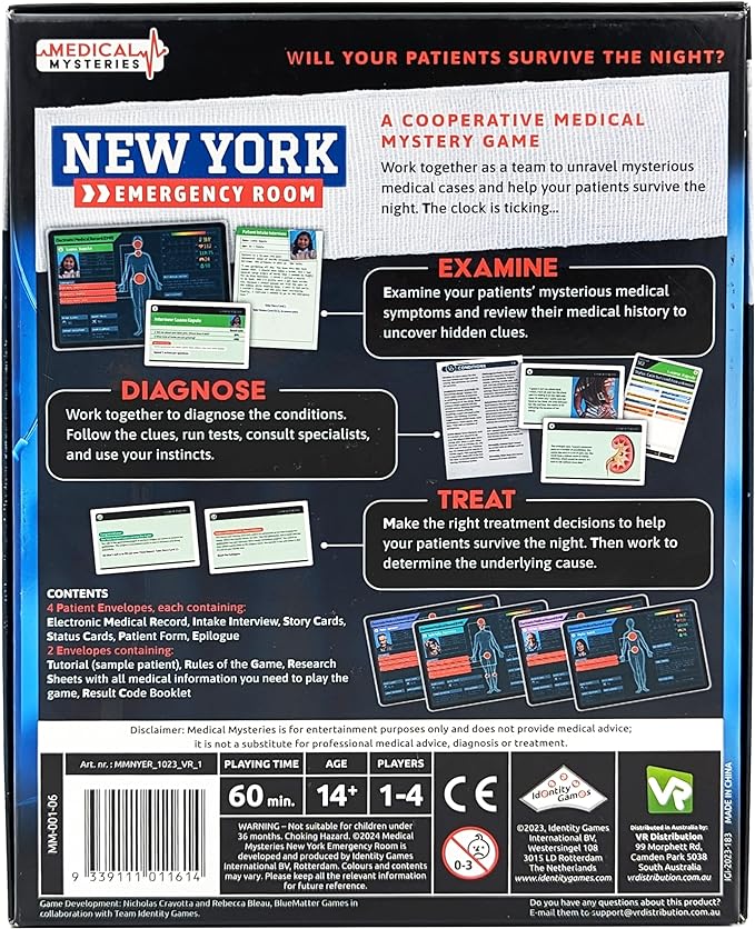 Medical Mysteries New York Emergency Room box back (8057327616199)