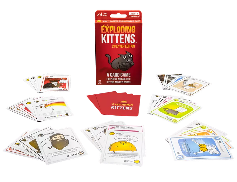 Exploding Kittens 2 Player Edition contents (7674378977479)