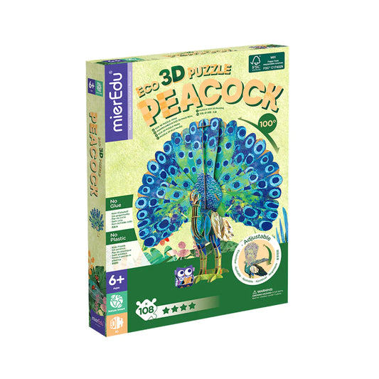 ECO 3D Puzzle Peacock (7519382995143)