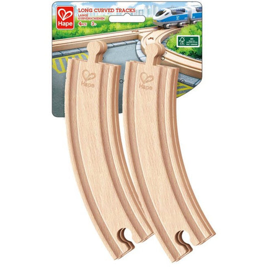 Hape Track Long Curved 4pc (7430083510471)