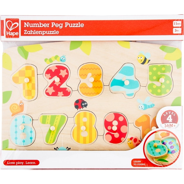 Hape Number Peg Puzzle (6070653092039)