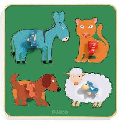 Djeco Family Farm Wooden Puzzle (6654400463047)