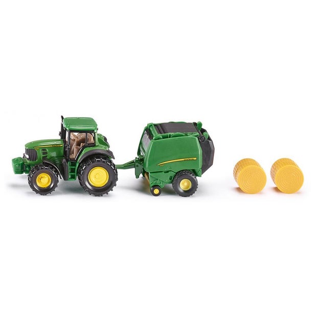 Siku JD 7530 Tractor with Bailer (4565144174627)