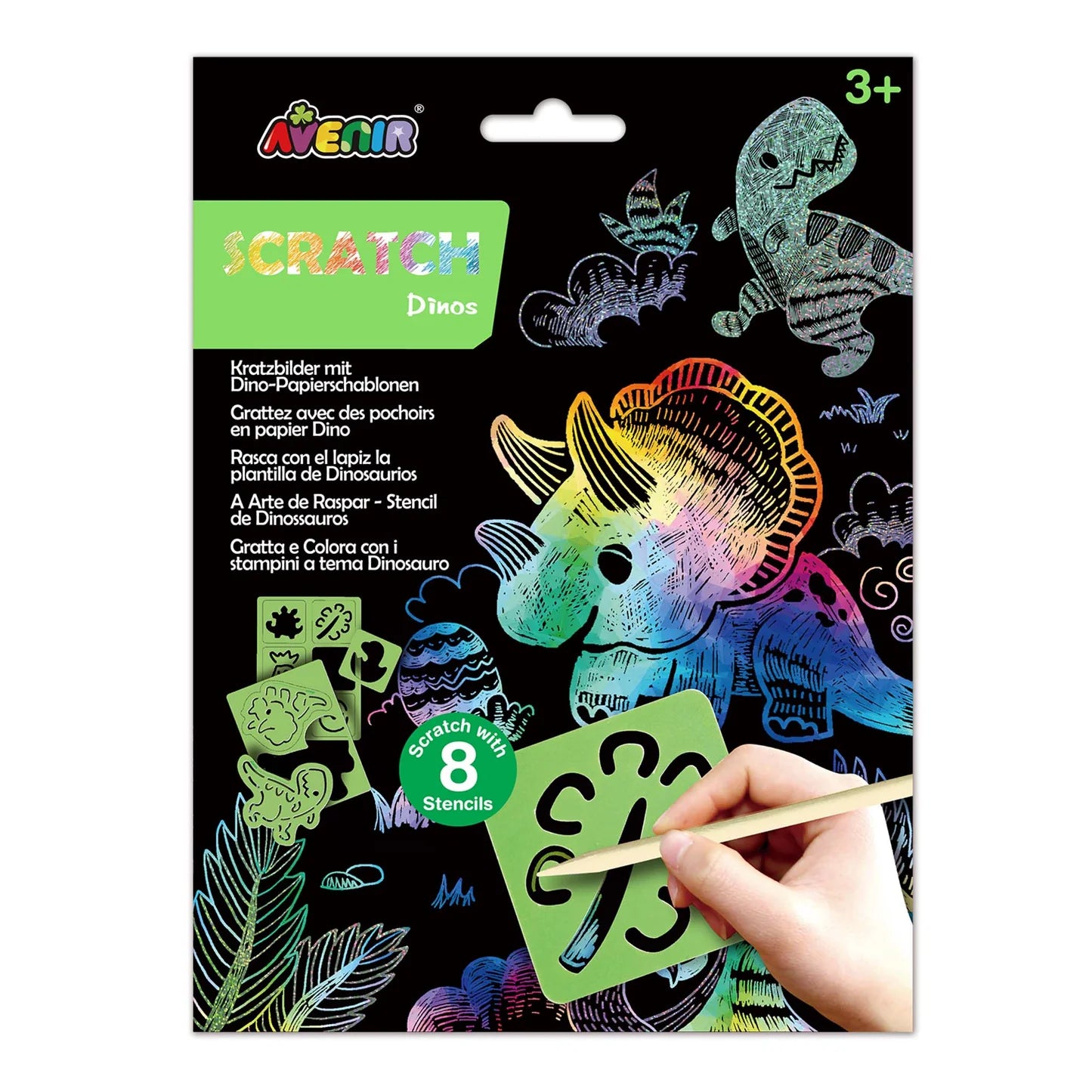 Scratch Dinos with Stencil (8013752828103)