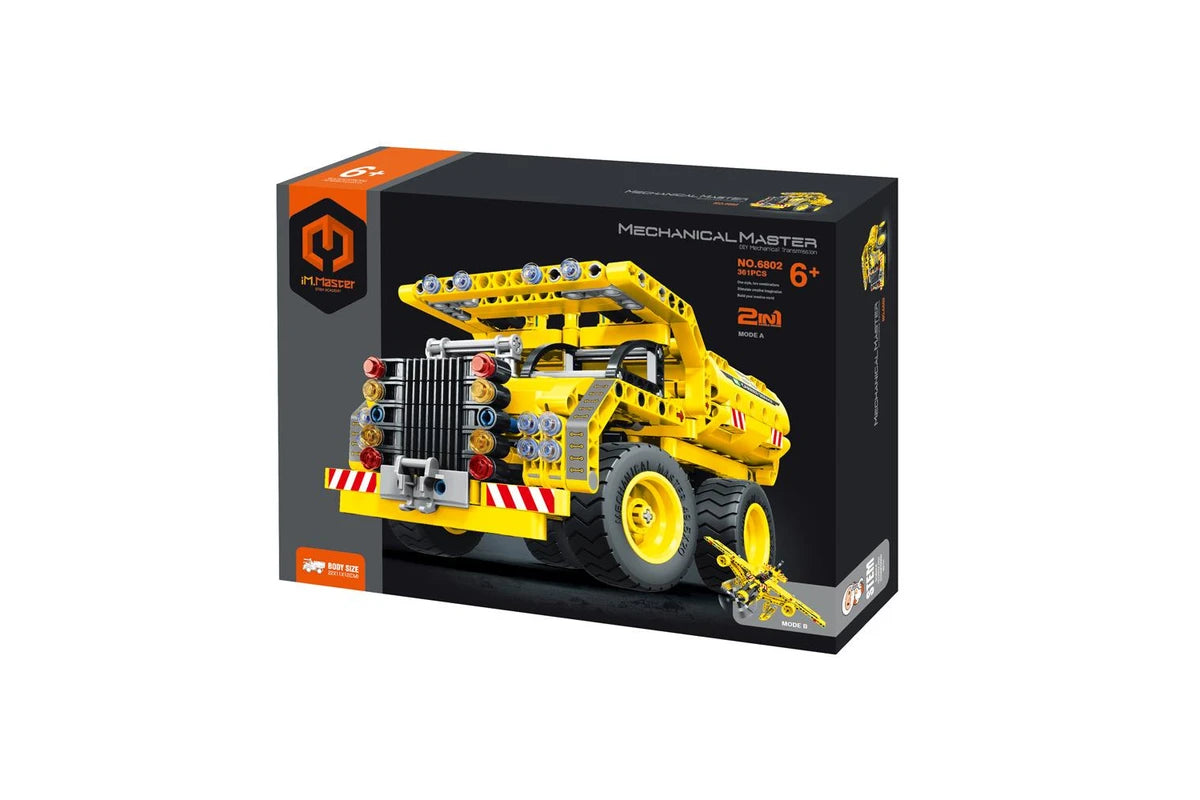iM Master Mechanical 2 in 1  Engineering Dump Truck & Aircraft - 361PCS