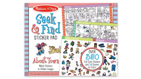 MD Seek & Find Sticker Pad Around Town (8403430867143)