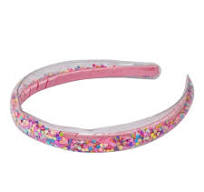 PP Rainbow Hearts Glitter Headband