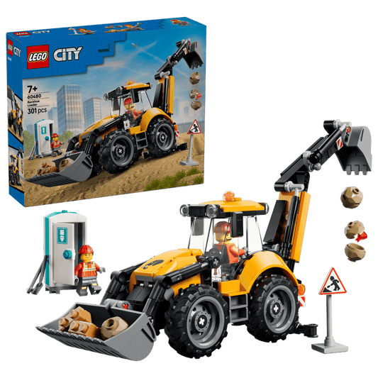 Lego City Yellow Backhoe Loader 60480