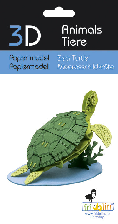 3D Paper Model Sea Turtle