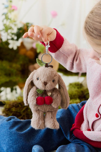 SB Penelope The Bunny Cherries Key Charm - Walnut 15cm