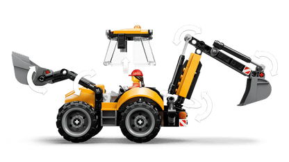 Lego City Yellow Backhoe Loader 60480