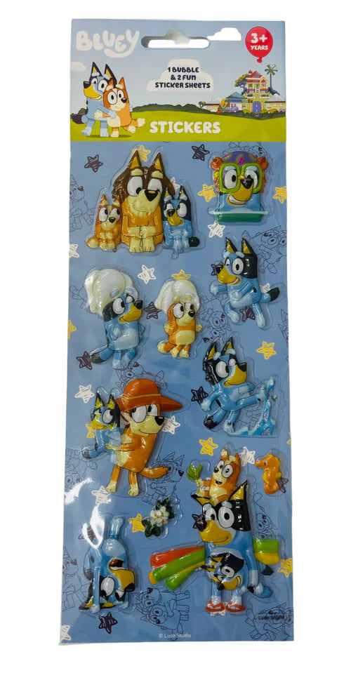 Bluey Stickers Holographic 3pk