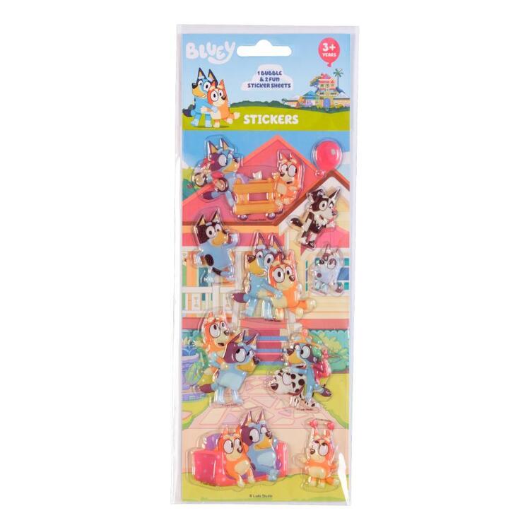 Bluey Stickers Bubble 3pk