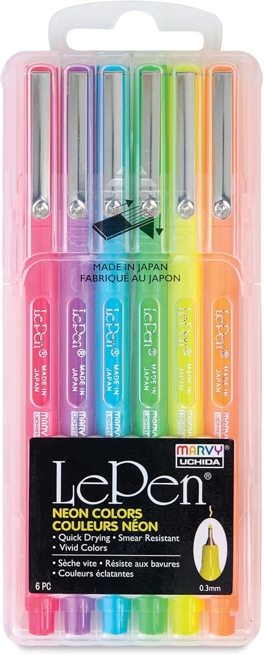 Marvy Le Pen Neon 6pc (8427632328903)