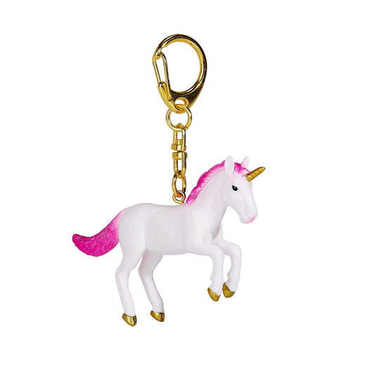 Mojo Rearing Dark Pink Unicorn Keychain (8478554620103)