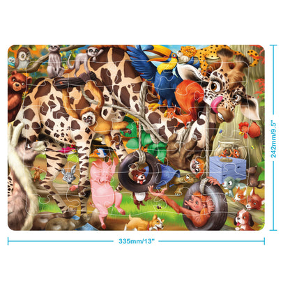 Animal Mayhem 35pc Frame Puzzle