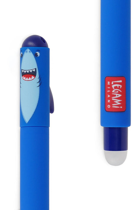 Legami Erasable Gel Pen Blue Shark