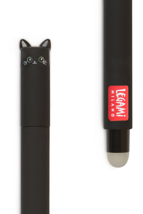 Legami Erasable Gel Pen Black Kitty