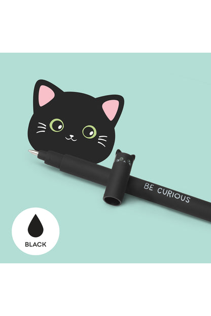 Legami Erasable Gel Pen Black Kitty