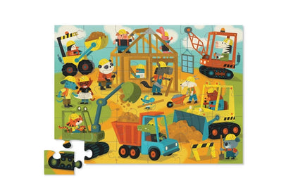 Crocodile Creek 36pc Floor Puzzle - Busy Builders