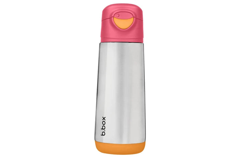 B.Box 500ml Insulated Sport Spout Strawberry Shake