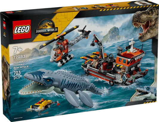 Lego Jurassic Mosasaurus Dinosaur Boat Attack 77983