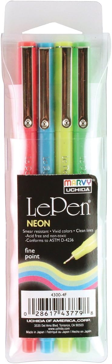 Marvy Le Pen Neon 4pc (8427632197831)