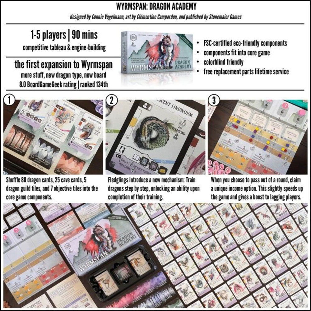 Wyrmspan Dragon Academy Expansion