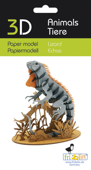 3D Paper Model Lizard
