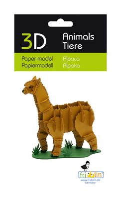 3D Paper Model Alpaca