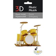 3D Paper Model Drums