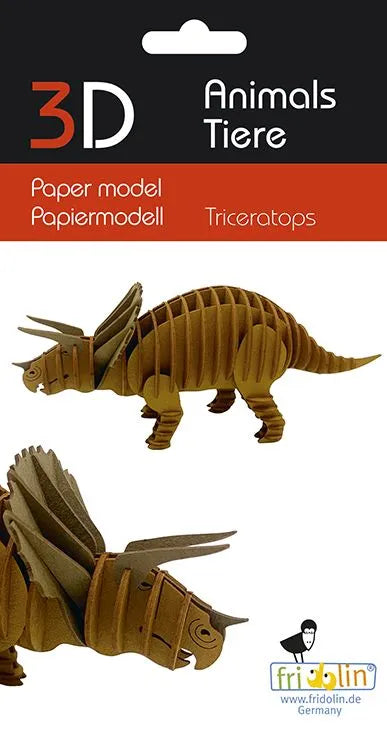 3D Paper Model Triceratops