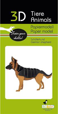 3D Paper German Shepherd